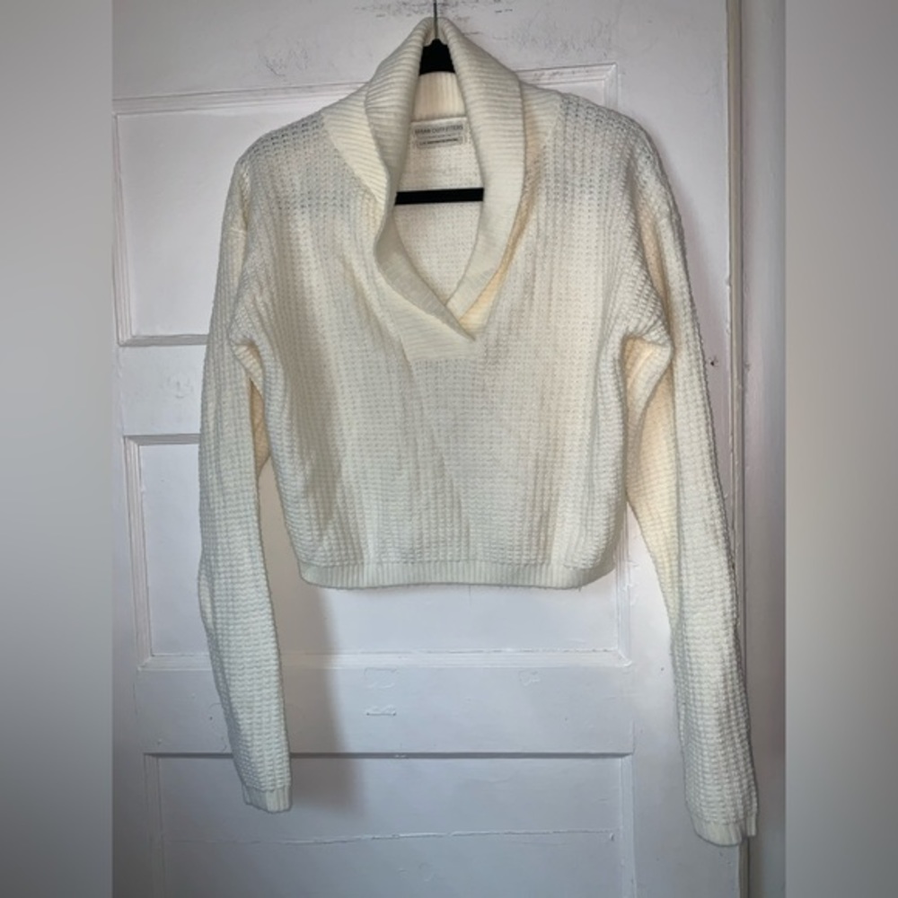 Urban outfitters‎ cropped waffle sweater size large
